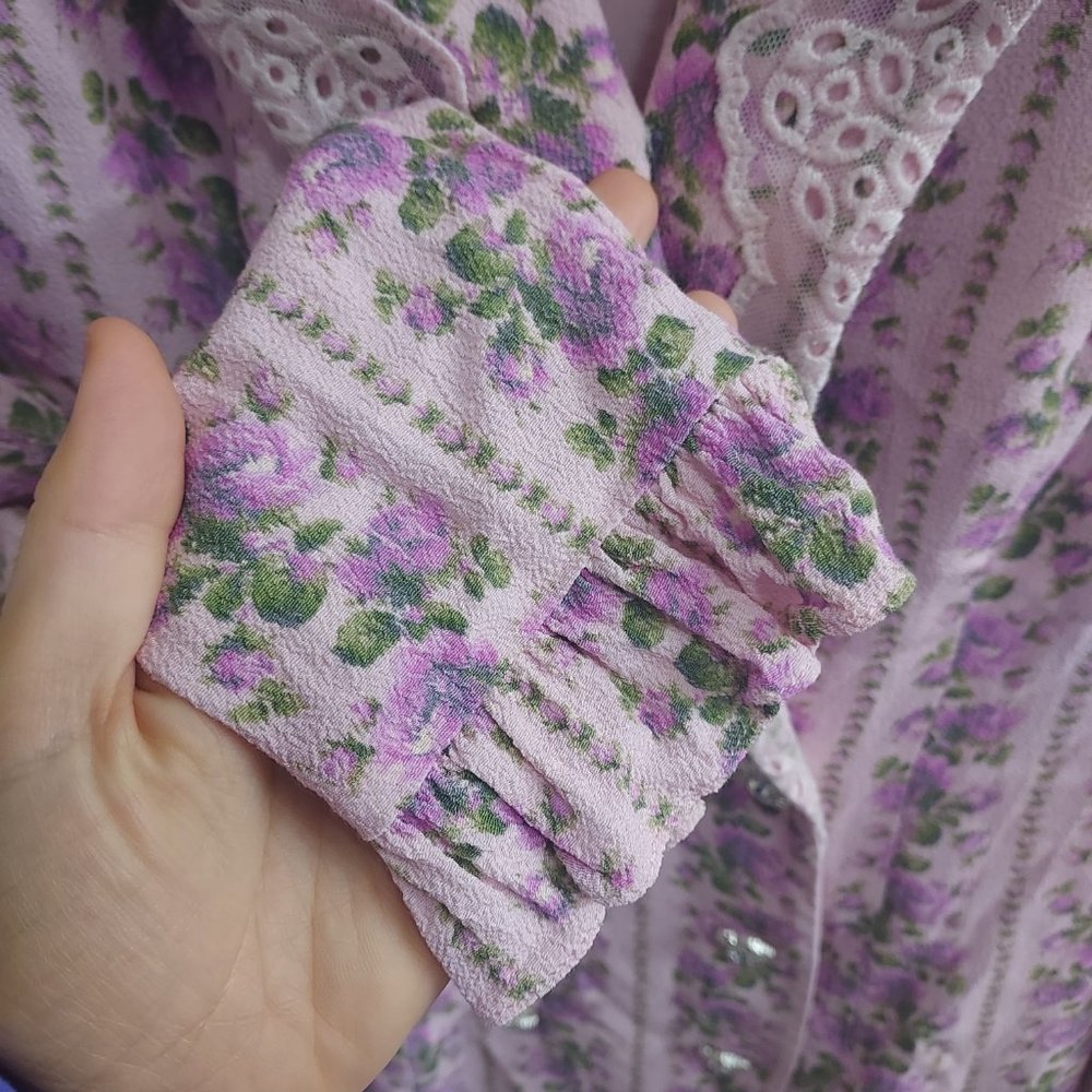 LoveShackFancy Pink Floral Mini Dress - Picture 4 of 13